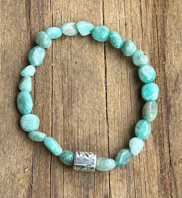 Amazonite Love Bead Bracelet